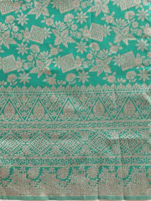self design banarasi saree with blouse - 17245612 - Standard Image - 5