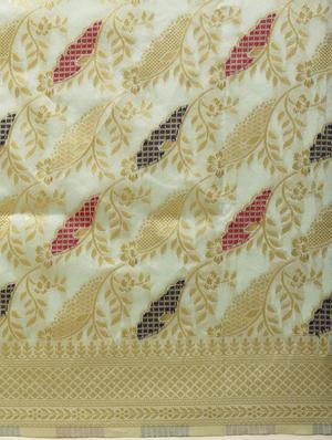 self design banarasi saree with blouse - 17245624 - Standard Image - 4