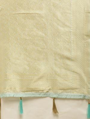 self design banarasi saree with blouse - 17245624 - Standard Image - 5