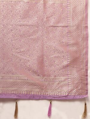 floral banarasi saree with blouse - 17245626 - Standard Image - 5