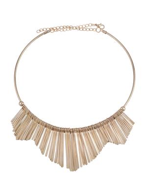 gold metal choker necklace - 17245975 - Standard Image - 3