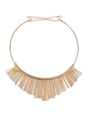 gold metal choker necklace - 17245978 - Standard Image - 3
