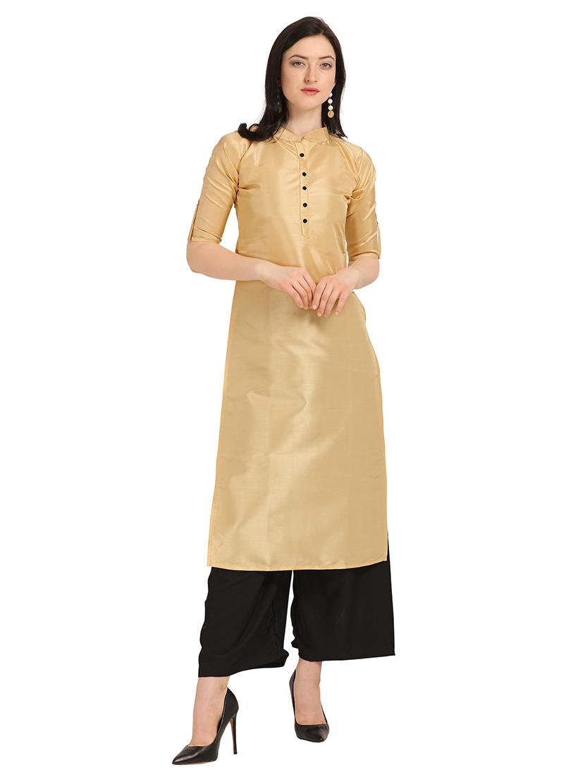 solid kurta palazzo set - 17246112 - Zoom Image - 1