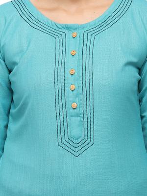 embroidered kurta palazzo set - 17246143 - Standard Image - 4