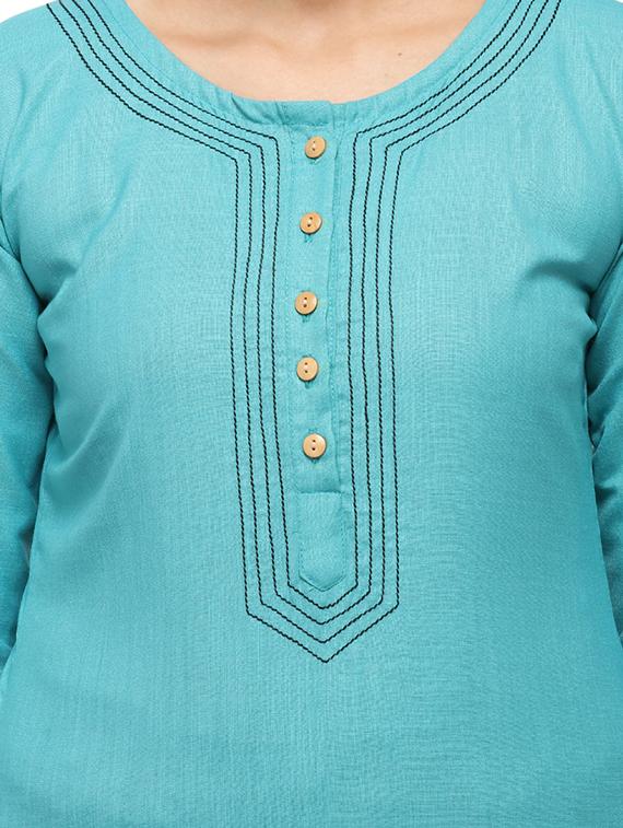 embroidered kurta palazzo set - 17246143 - Zoom Image - 4