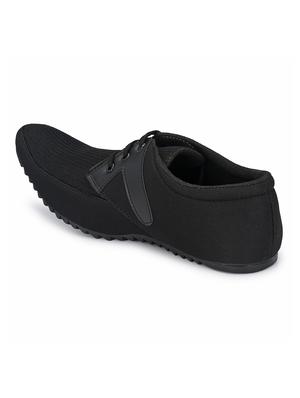 black canvas lace up shoes - 17246463 - Standard Image - 3