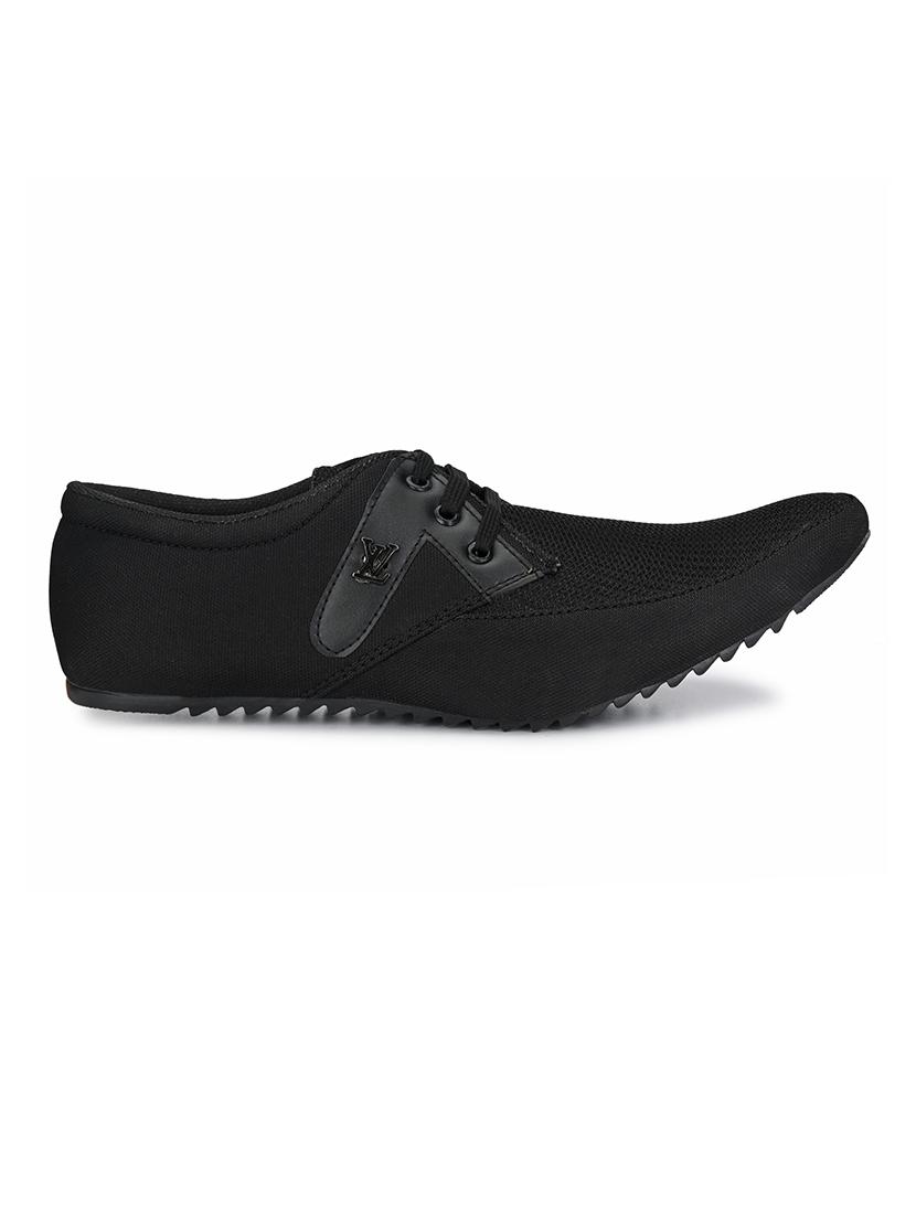 black canvas lace up shoes - 17246463 - Zoom Image - 2