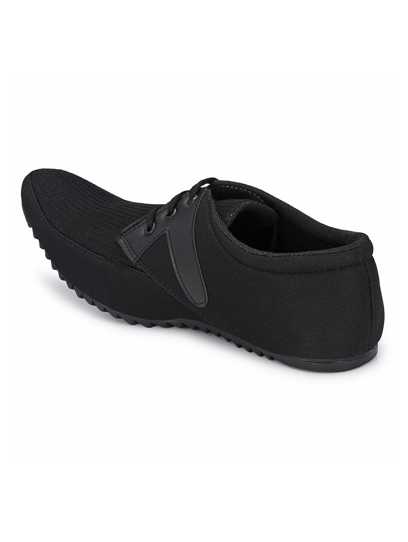 black canvas lace up shoes - 17246463 - Zoom Image - 3