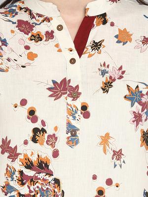floral straight kurta - 17246632 - Standard Image - 5