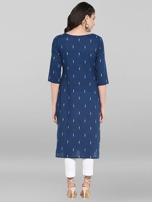 ikat print straight kurta - 17246635 - Standard Image - 4