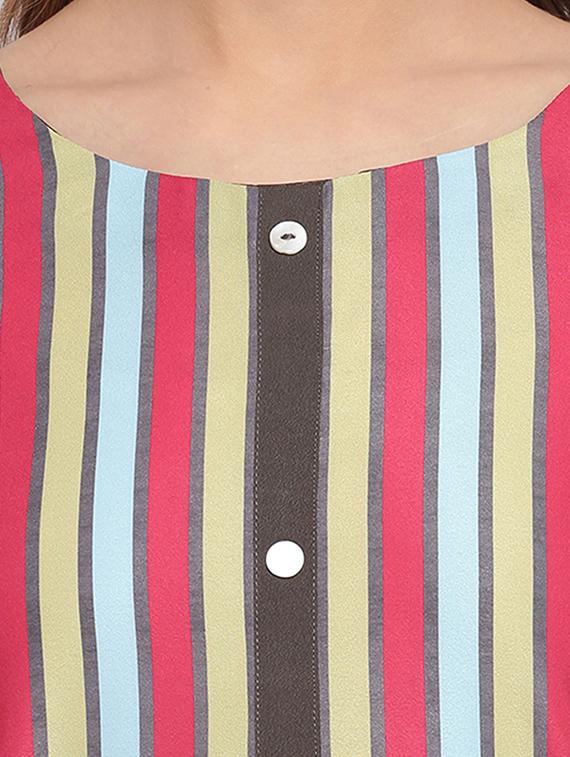 striped a-line kurta - 17246644 - Zoom Image - 5