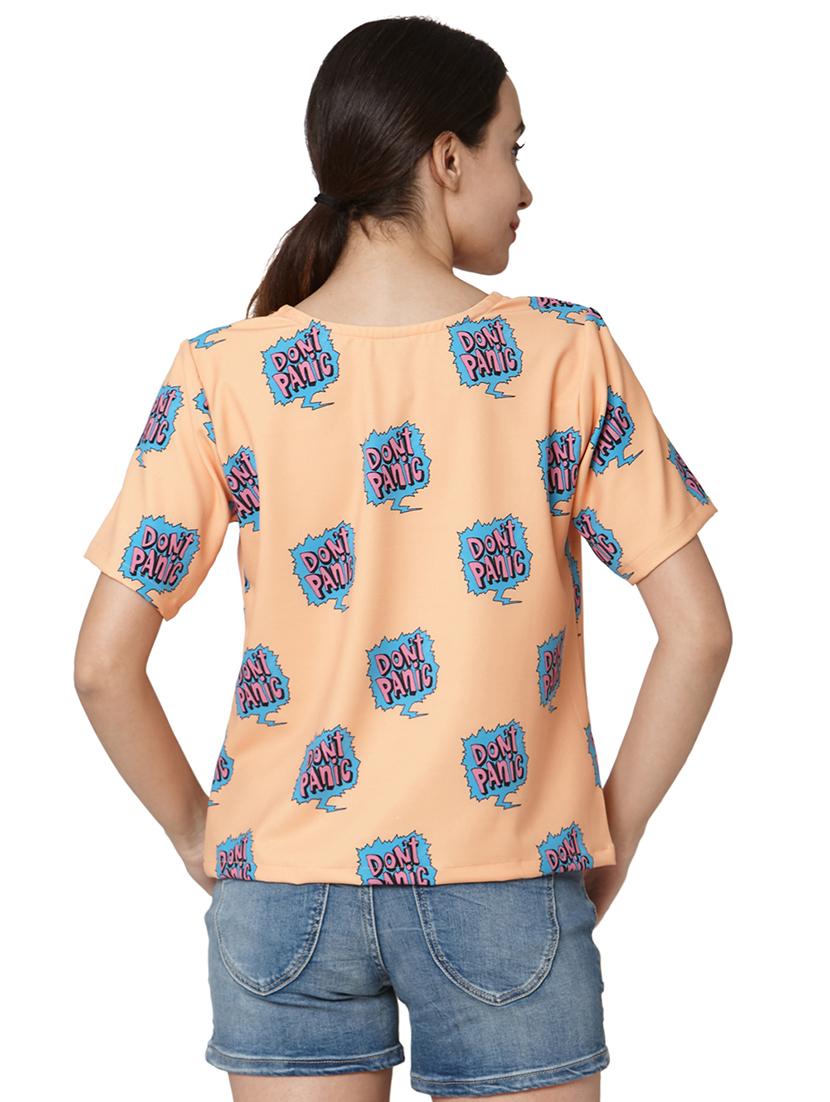 round neck printed tee - 17246664 - Zoom Image - 4