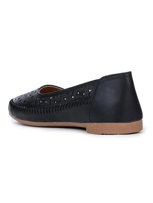 black slip on ballerinas - 17246854 - Standard Image - 3