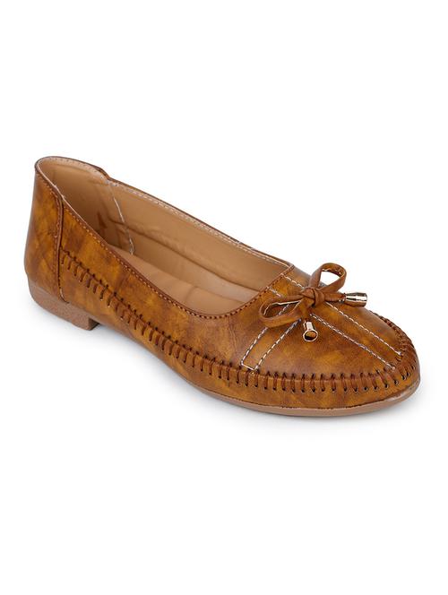 brown slip on ballerinas - 17246861 - Standard Image - 1
