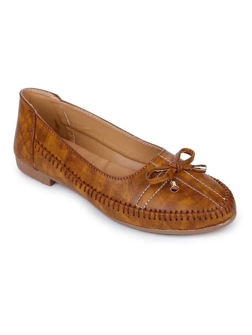 brown slip on ballerinas - 17246861 - Zoom Image - 1
