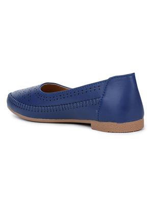 blue slip on ballerinas - 17246865 - Standard Image - 3