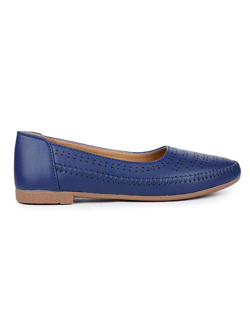 blue slip on ballerinas - 17246865 - Zoom Image - 2