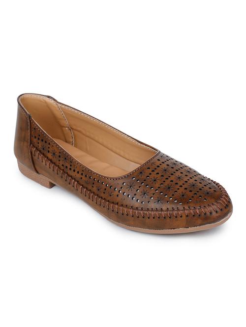 brown slip on ballerinas - 17246867 - Standard Image - 1