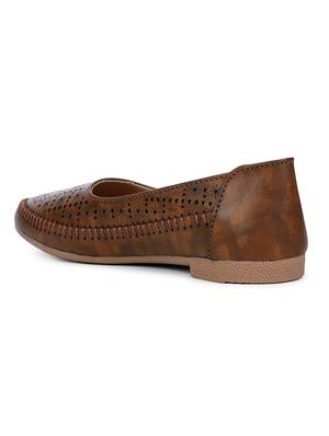 brown slip on ballerinas - 17246867 - Standard Image - 3