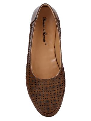 brown slip on ballerinas - 17246867 - Standard Image - 4