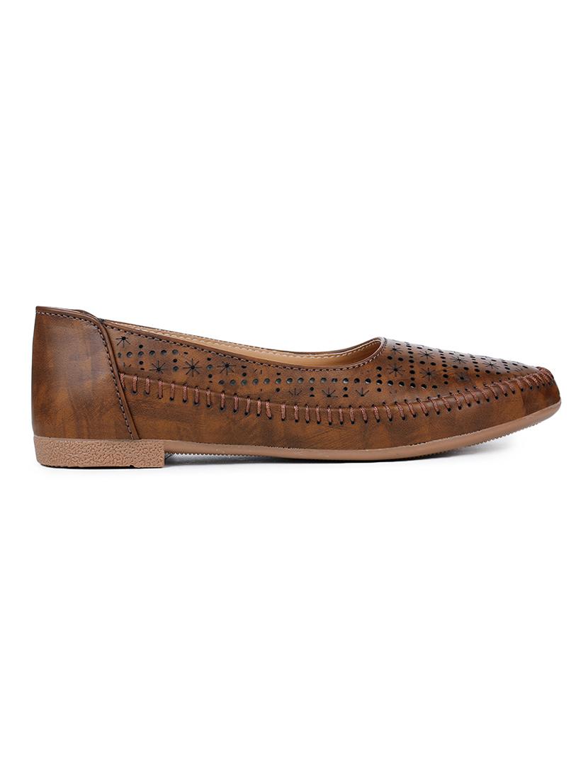brown slip on ballerinas - 17246867 - Zoom Image - 2