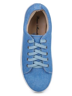 blue lace-up sneakers - 17246883 - Standard Image - 4