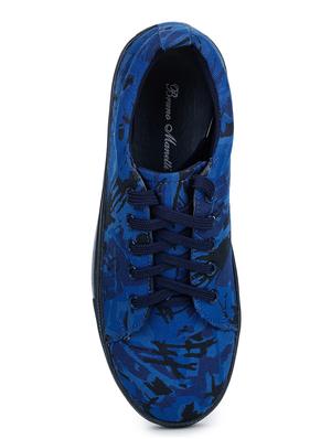 navy lace-up sneakers - 17246886 - Standard Image - 4