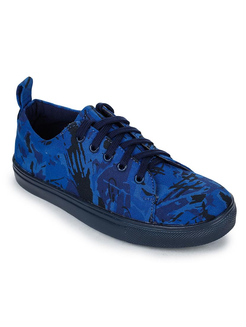 navy lace-up sneakers - 17246886 - Zoom Image - 1