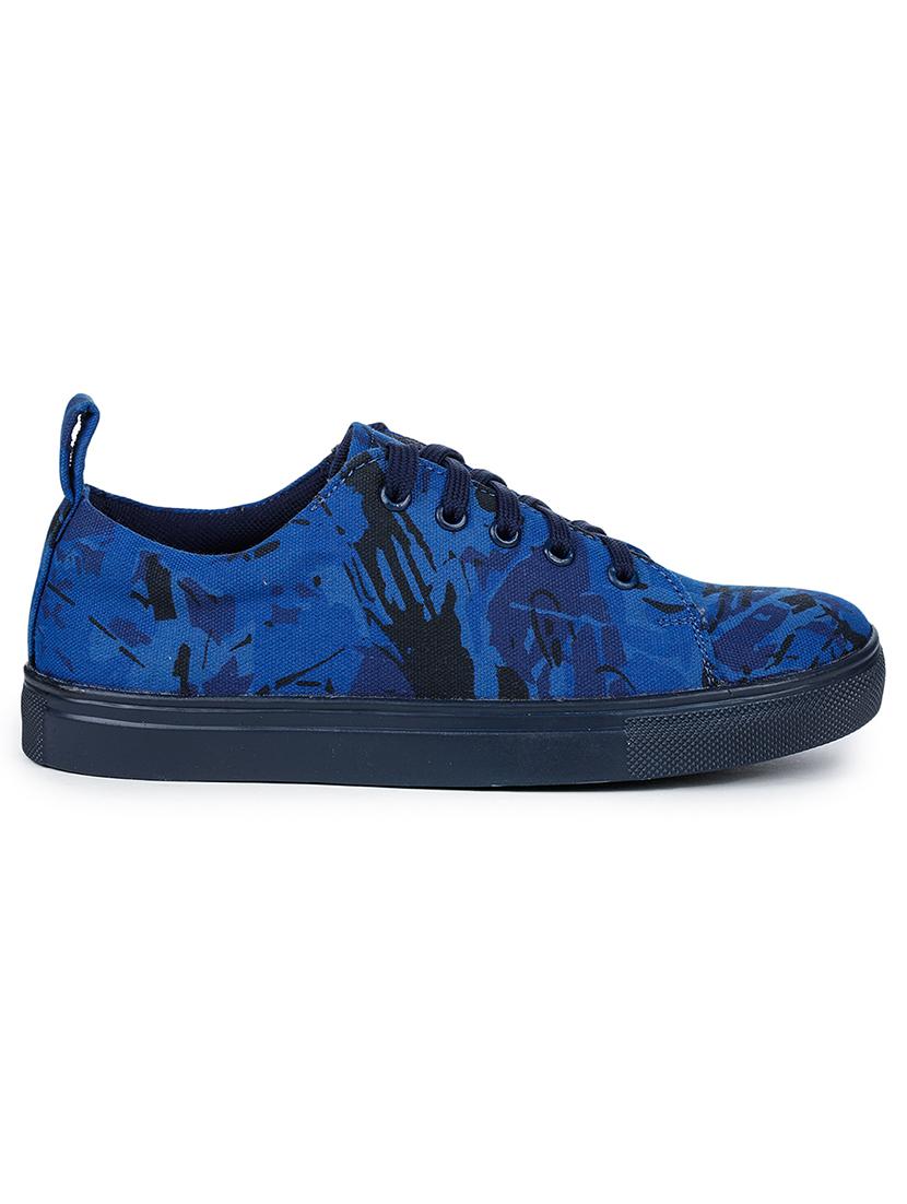 navy lace-up sneakers - 17246886 - Zoom Image - 2