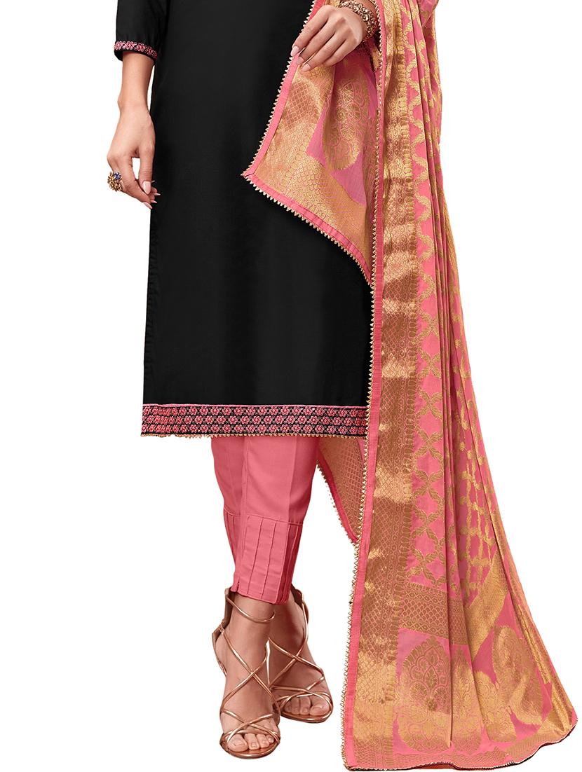 embroidered straight pant unstitched suit - 17246955 - Zoom Image - 3