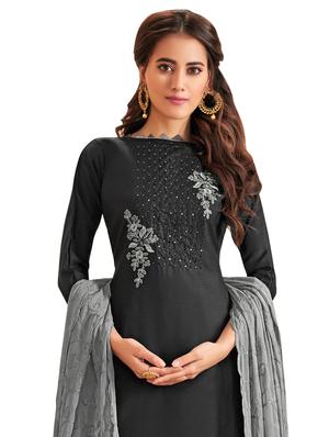 embroidered palazzo unstitched suit - 17246966 - Standard Image - 2