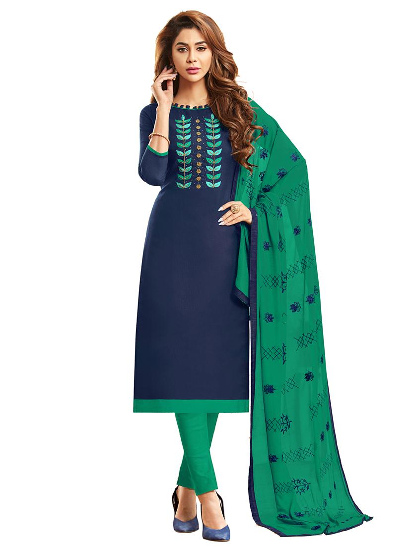 embroidered straight pant unstitched suit - 17246972 - Zoom Image - 1