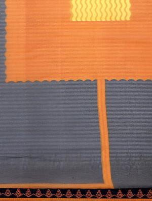 abstract printed saree with blouse - 17247540 - Standard Image - 5