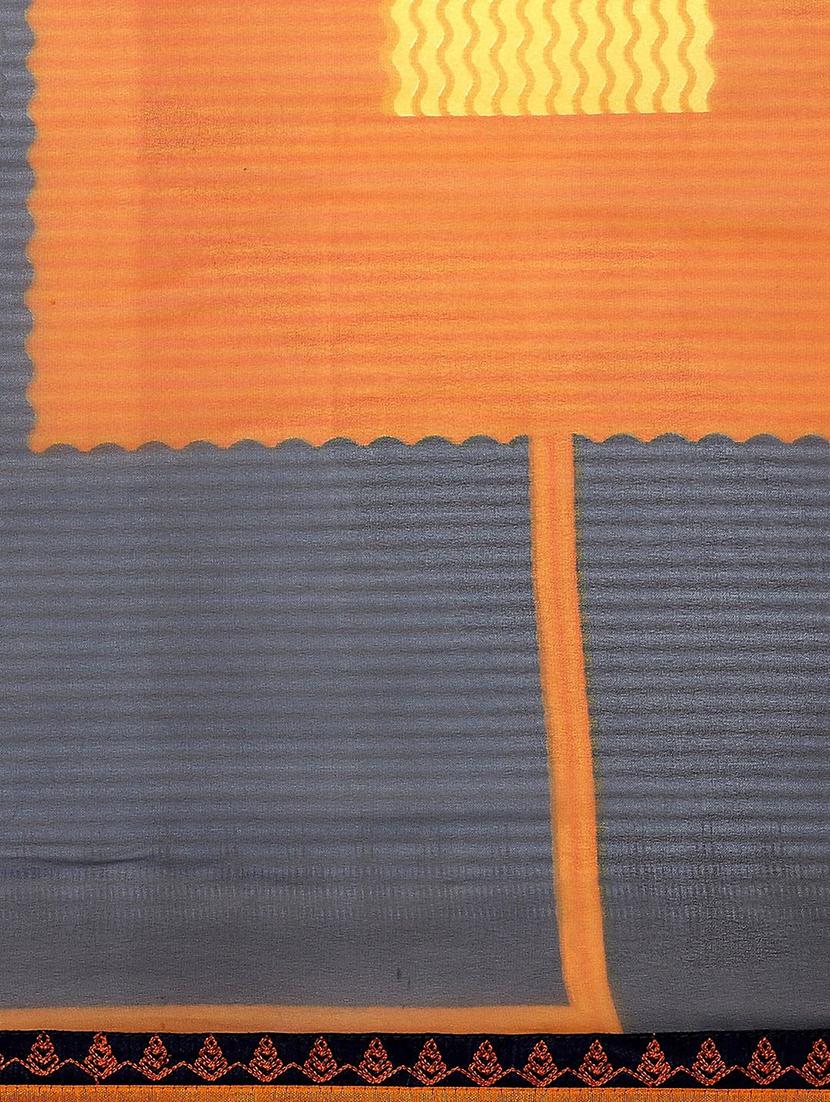 abstract printed saree with blouse - 17247540 - Zoom Image - 5