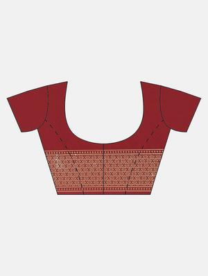 self design woven saree with blouse - 17247585 - Standard Image - 3