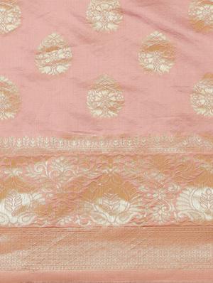 self design woven saree with blouse - 17247585 - Standard Image - 4