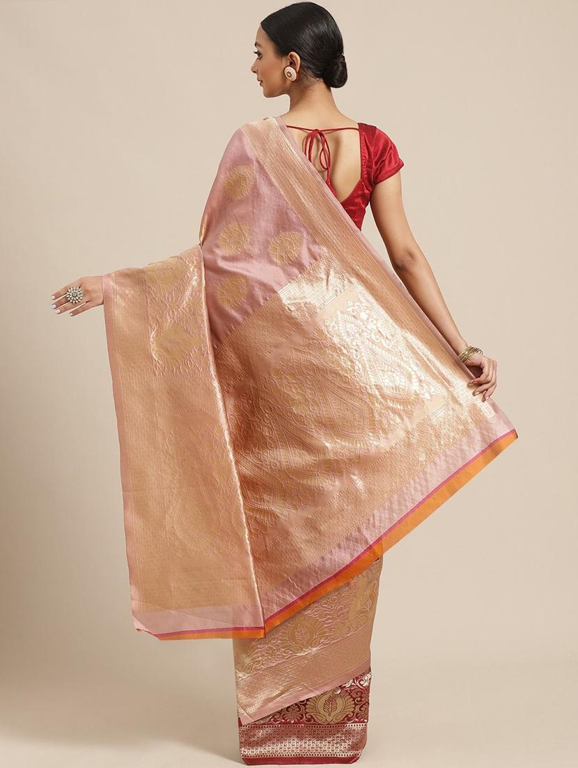 self design woven saree with blouse - 17247585 - Zoom Image - 2