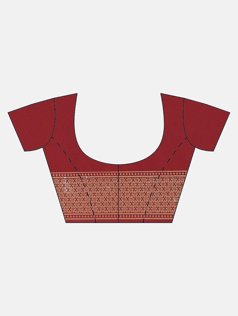 self design woven saree with blouse - 17247585 - Zoom Image - 3