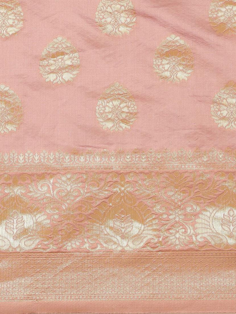 self design woven saree with blouse - 17247585 - Zoom Image - 4