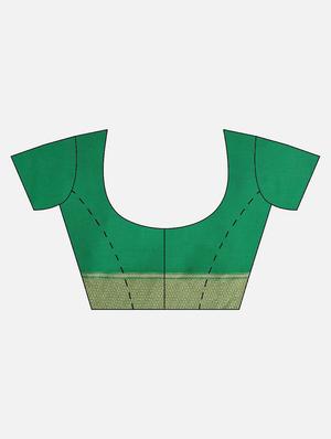 self design woven saree with blouse - 17247623 - Standard Image - 3