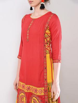 embroidered layered kurta - 17248247 - Standard Image - 5