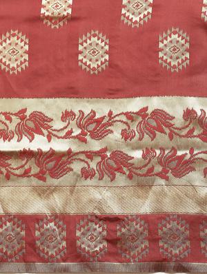self design banarasi saree with blouse - 17248804 - Standard Image - 4