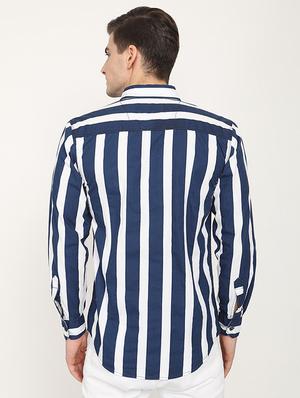 blue striped casual shirt - 17248870 - Standard Image - 3