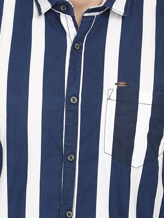 blue striped casual shirt - 17248870 - Zoom Image - 4
