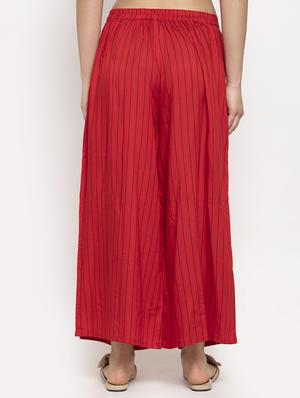tie front striped palazzo - 17249688 - Standard Image - 3