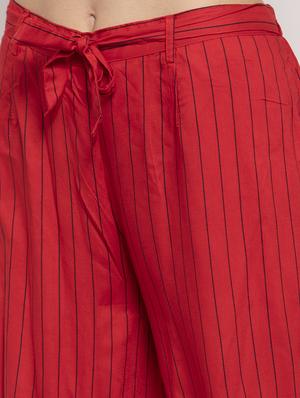 tie front striped palazzo - 17249688 - Standard Image - 5