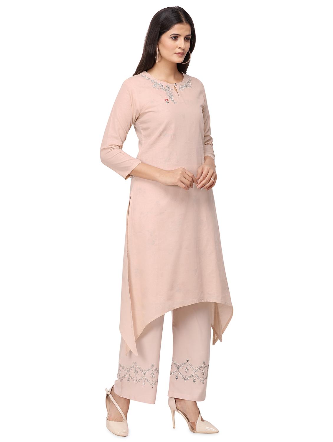 embroidered a-line kurta - 17251060 - Zoom Image - 2
