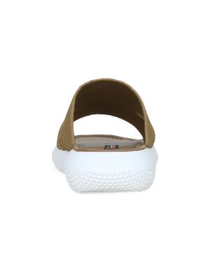 beige mesh flat forms sandals - 17251870 - Standard Image - 3