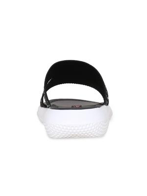 black mesh flat forms sandals - 17251881 - Standard Image - 3