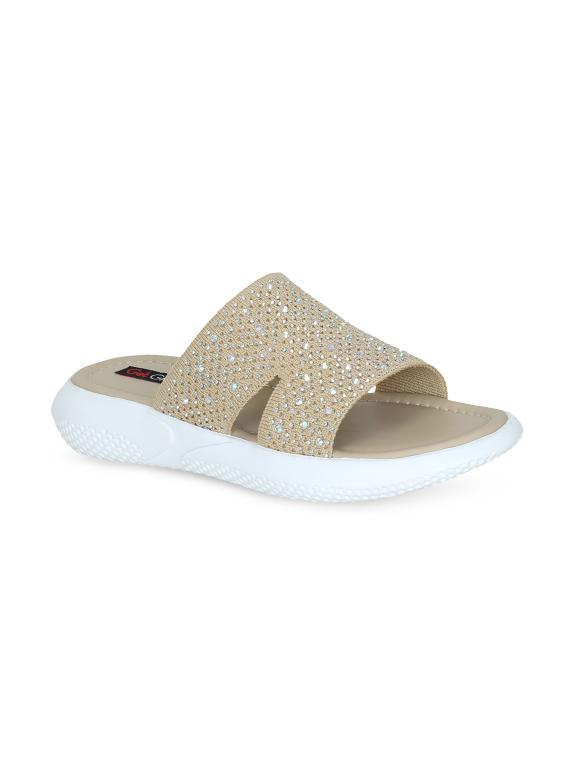 beige mesh flat forms sandals - 17251882 - Zoom Image - 1